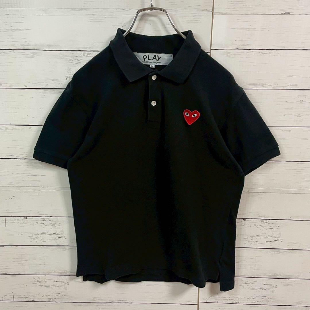 1【即完売モデル】プレイコムデギャルソン☆ワンポイント刺繍 ポロシャツ☆7267