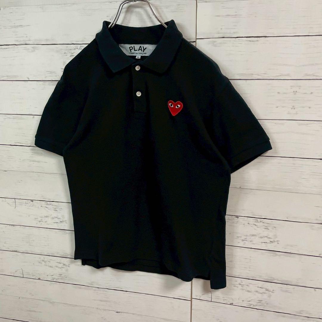 1【即完売モデル】プレイコムデギャルソン☆ワンポイント刺繍 ポロシャツ☆7267