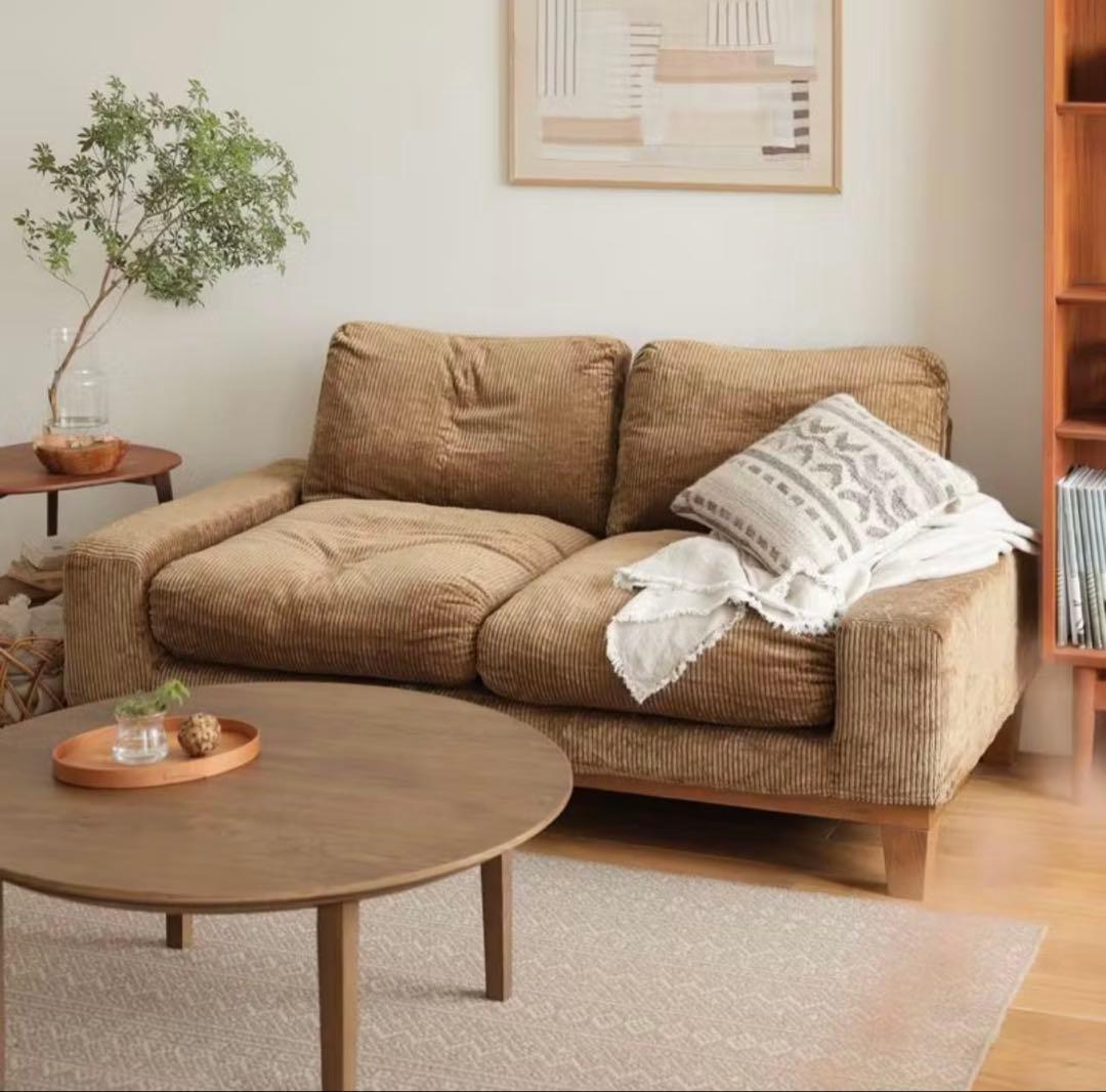 ソファーカバー Re:CENO /リセノfolkコーデュロイキャメル