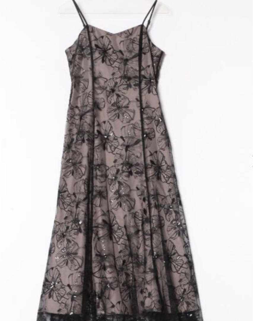 formforma パーティドレス シアーブラウス×スパンコール刺繍ドレス