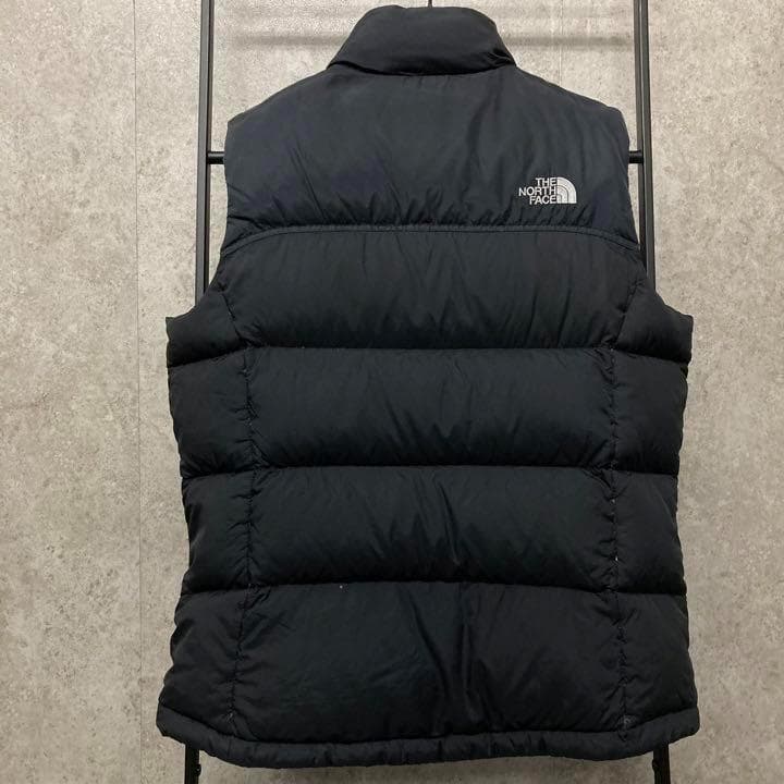 《US古着》ノースフェイス ダウンベスト 700 USA ロゴ刺繍 レディースL