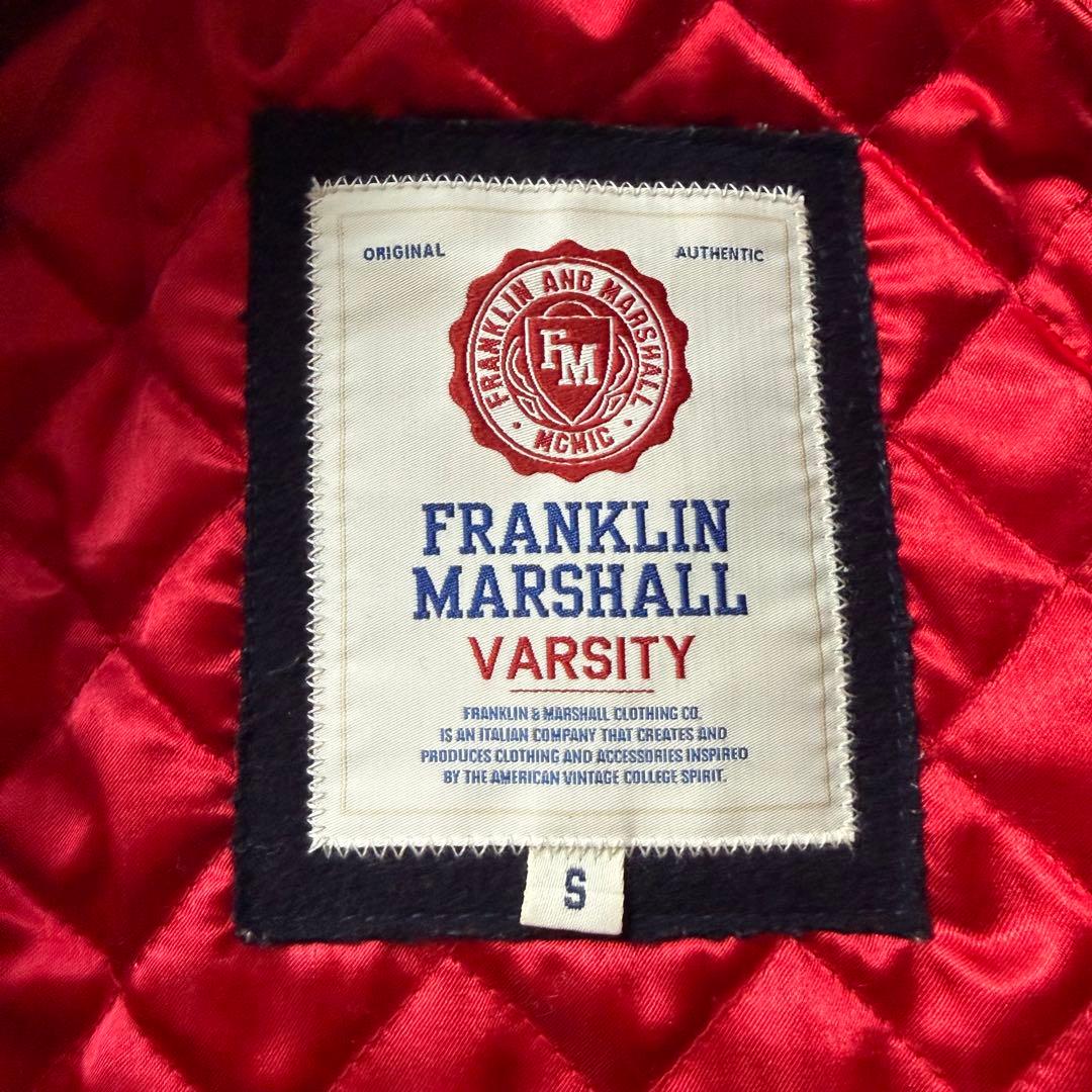 FRANKLIN & MARSHALLスタジャン 牛革 袖レザー ヴィンテージS