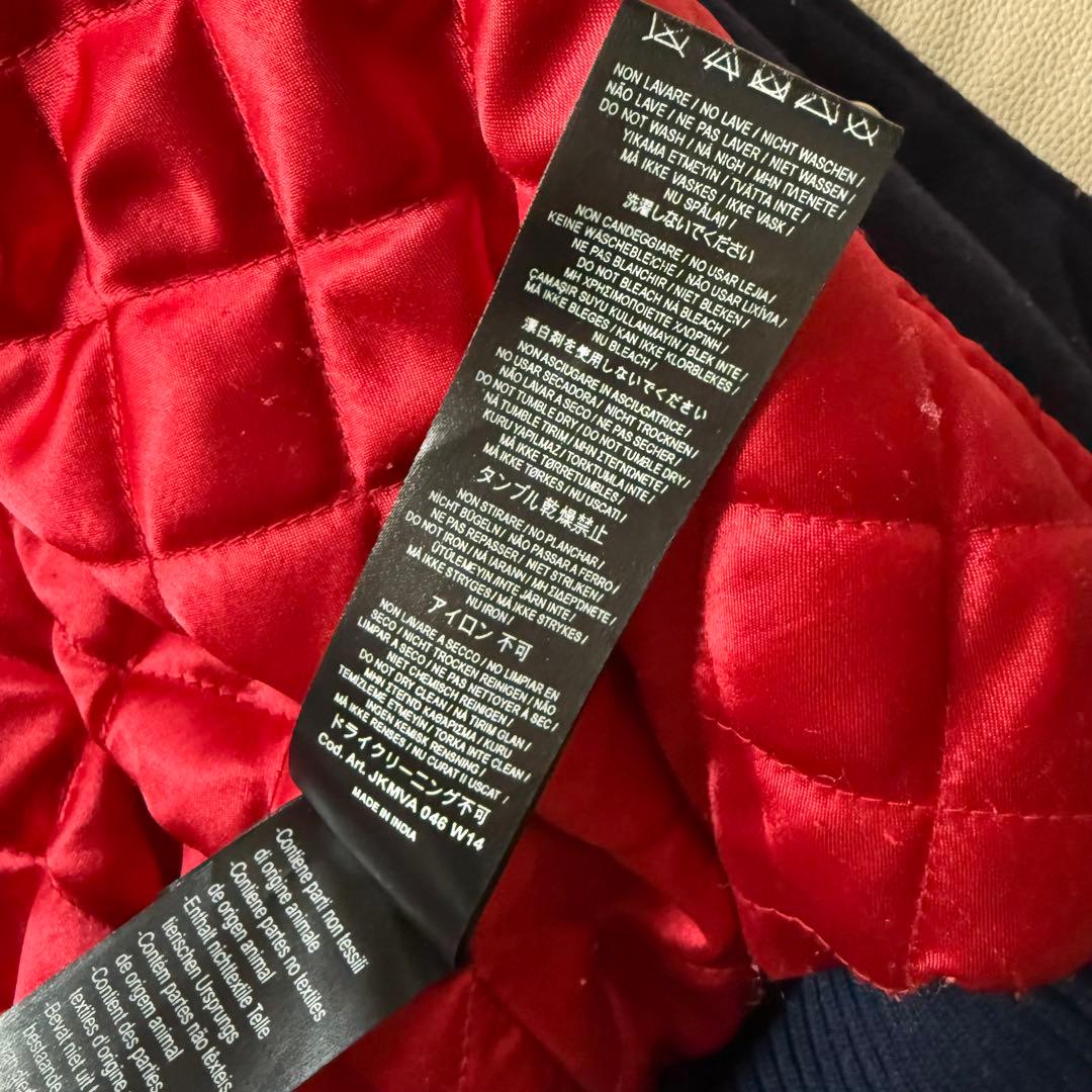 FRANKLIN & MARSHALLスタジャン 牛革 袖レザー ヴィンテージS