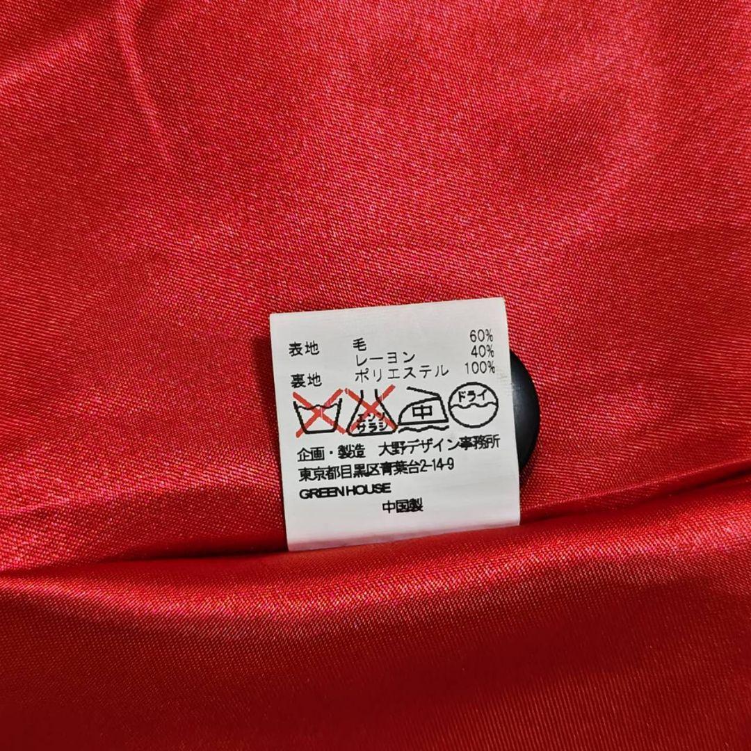 ウールポンチョ ケープ 羽織り 花刺繍 和装 着物　黒い刺繍　ポンチョ・ケープ