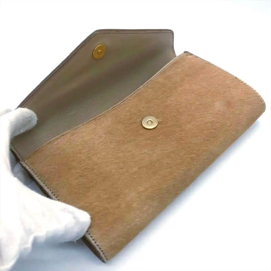 超希少·極美品✨イヴサンローラン リヴゴーシュ ハラコ　クラッチバッグ