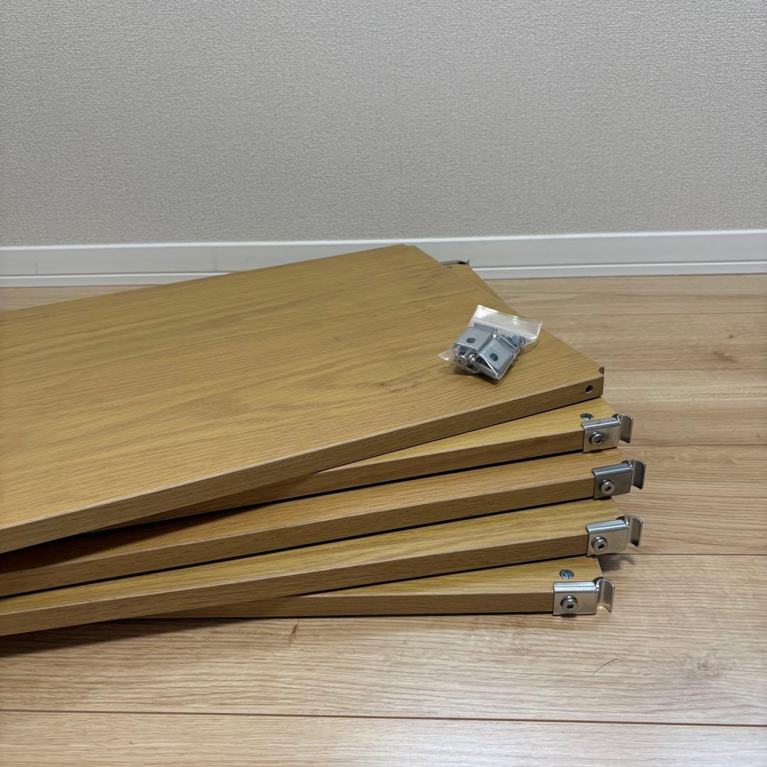 【棚板5枚セット】ステンレスユニットシェルフ　追加棚　オーク材　幅５６ｃｍタイプ