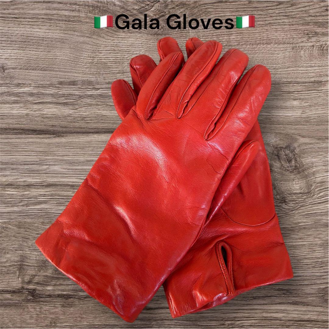 Gala Gloves レザー手袋 赤