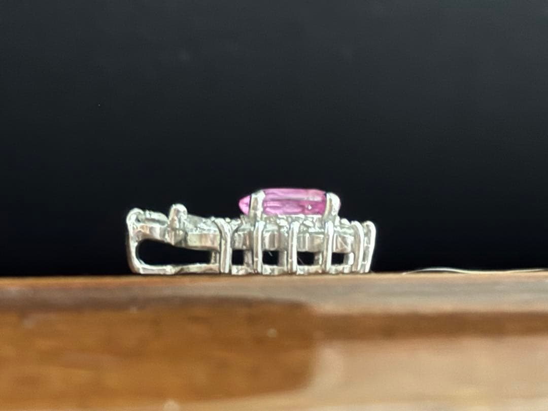 ピンクサファイア　ダイヤモンド　ペンダントヘッド　PT900