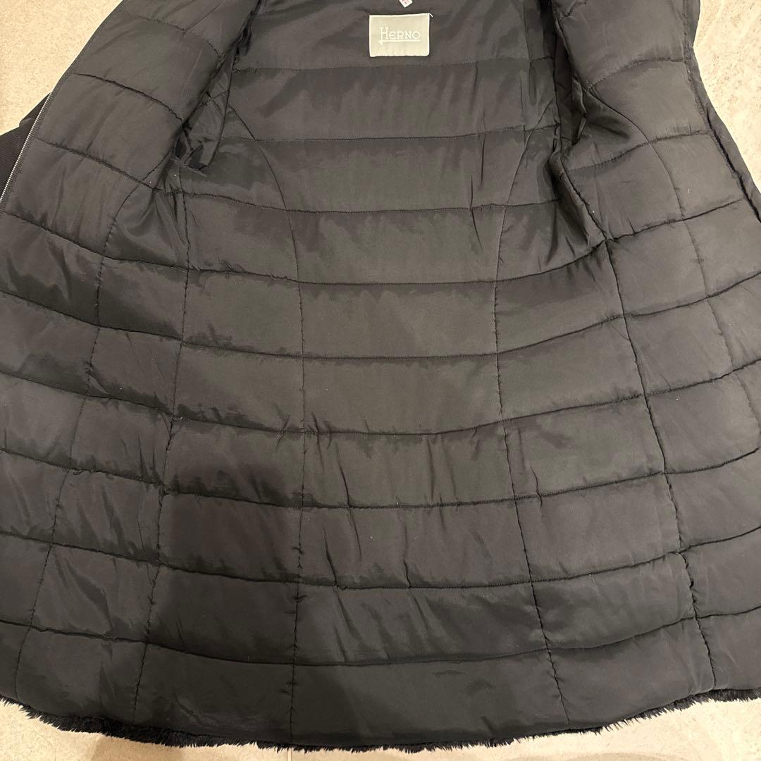 HERNO ヘルノ14A ブラックファーコート