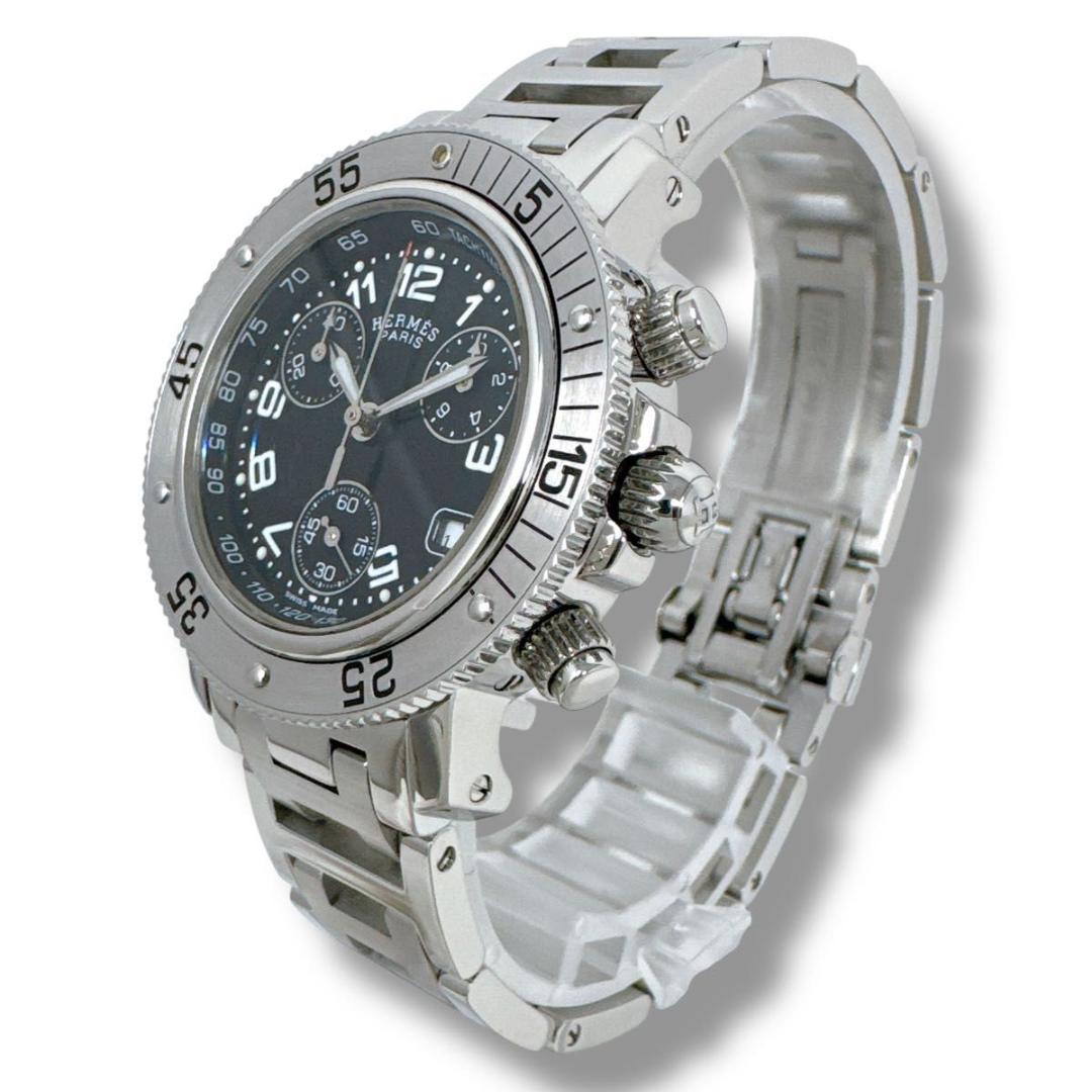 エルメス クリッパー ダイバー CL2.310 クロノ 黒 レディース 腕時計