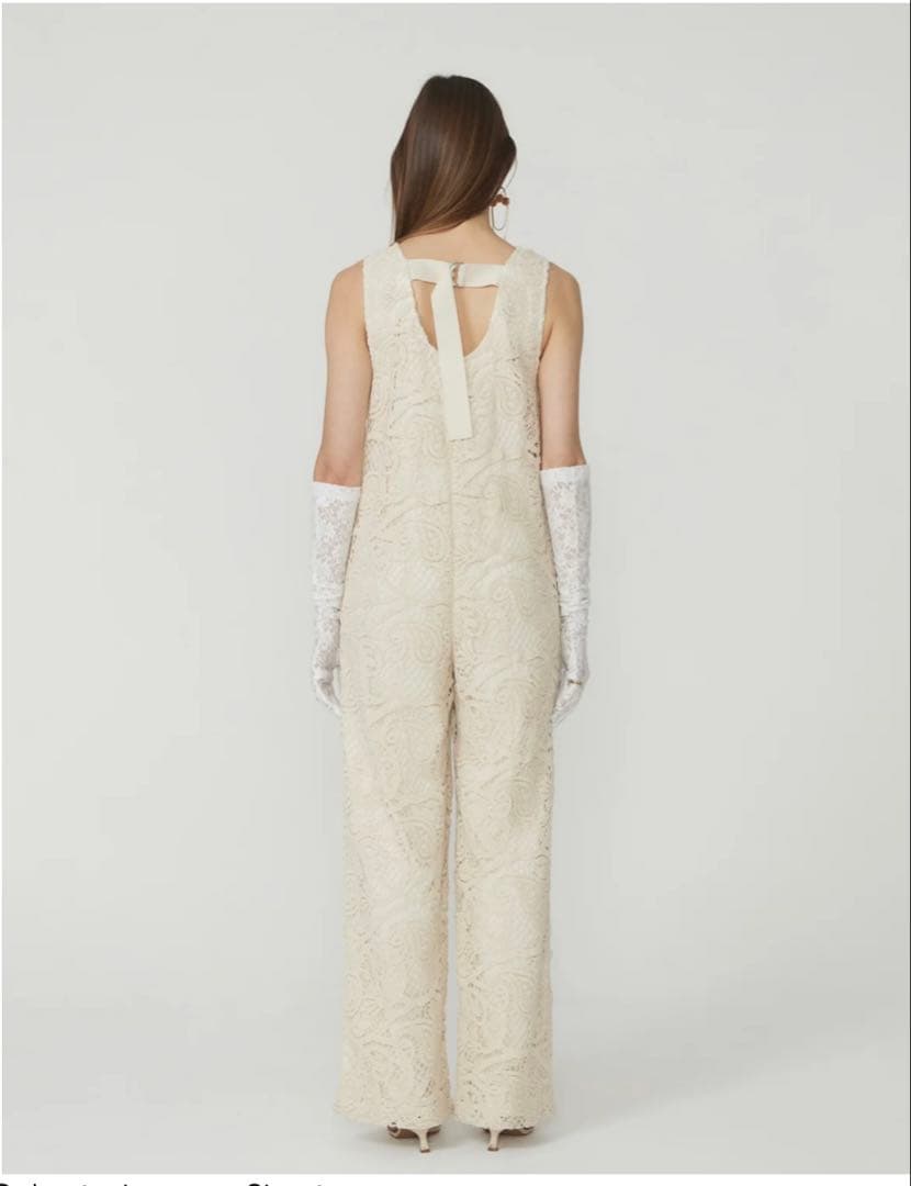 Eaphi BACK RIBBON LACE ROMPERS shortサイズ