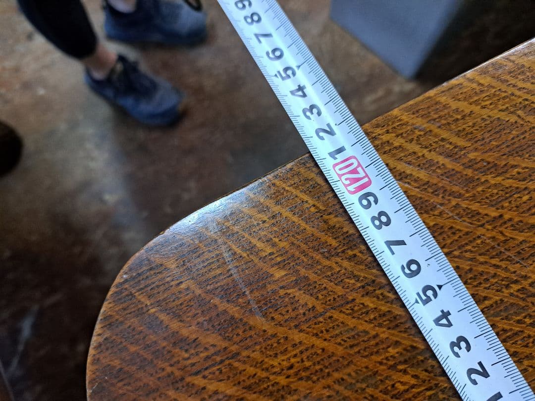 オーク材 ドローリーフテーブル