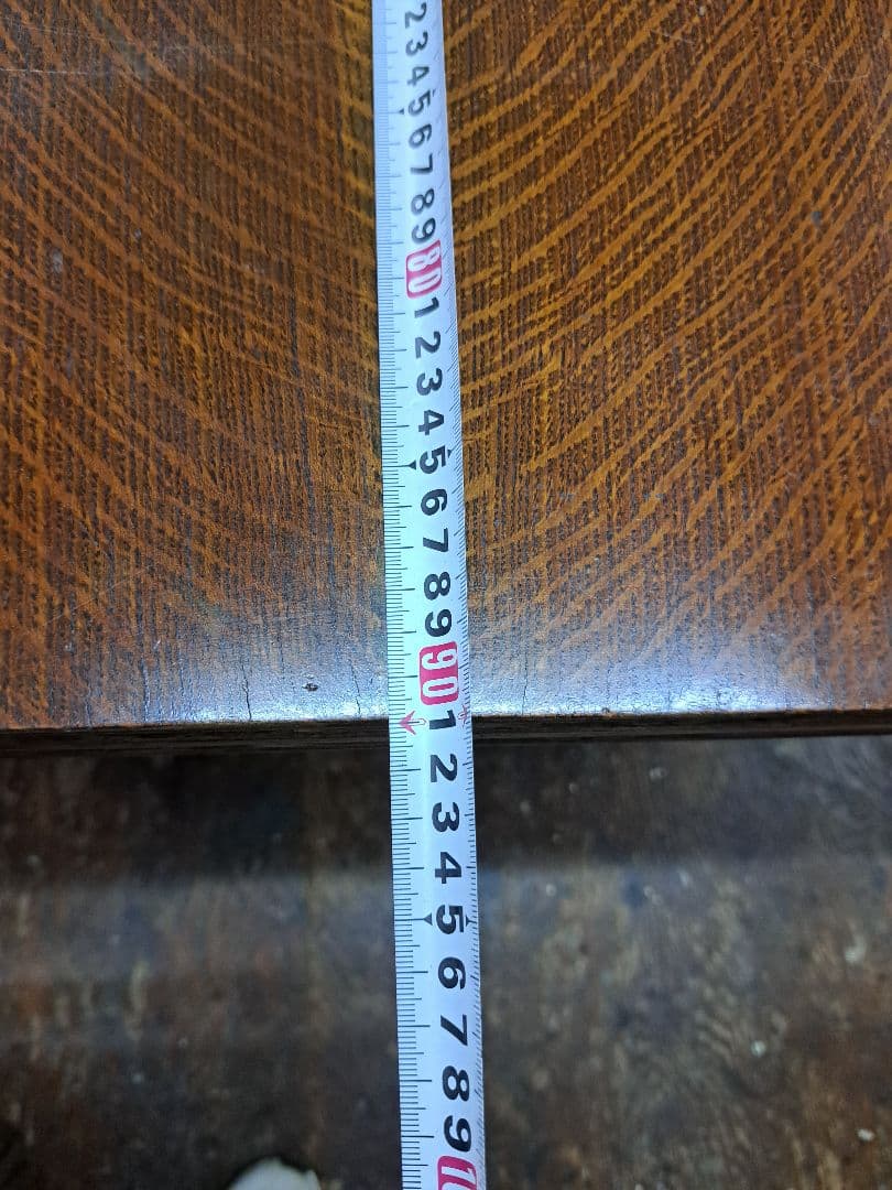 オーク材 ドローリーフテーブル