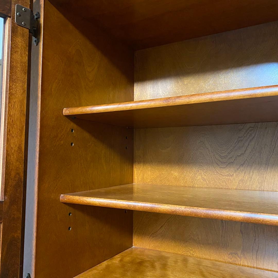 【送料込】食器棚 昭和レトロ アンティーク 木製 収納棚