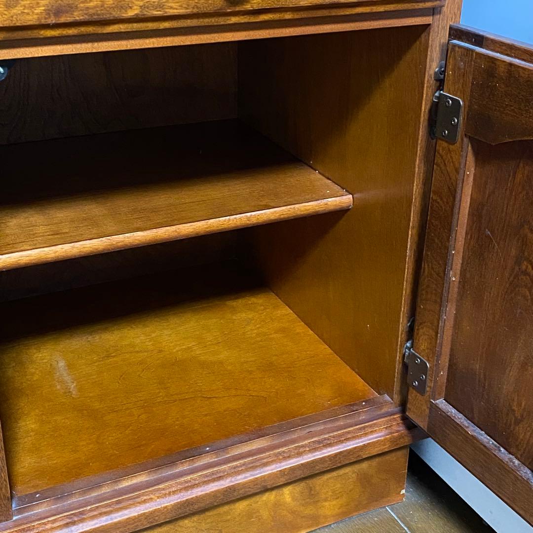 【送料込】食器棚 昭和レトロ アンティーク 木製 収納棚