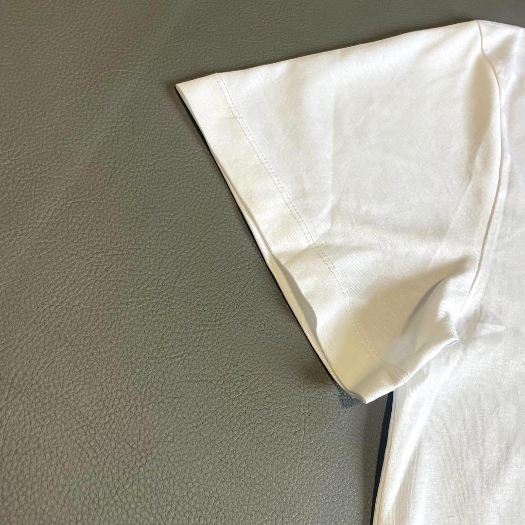 新品タグ付き【PATOU】Tシャツ オーガニックコットン ロゴ カラフル L 白