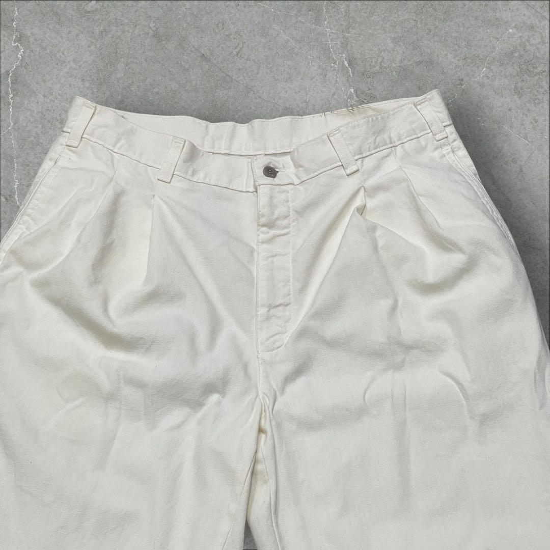 レア USA製 リーバイス ドッカーズ 2タック コットン リネン スラックス