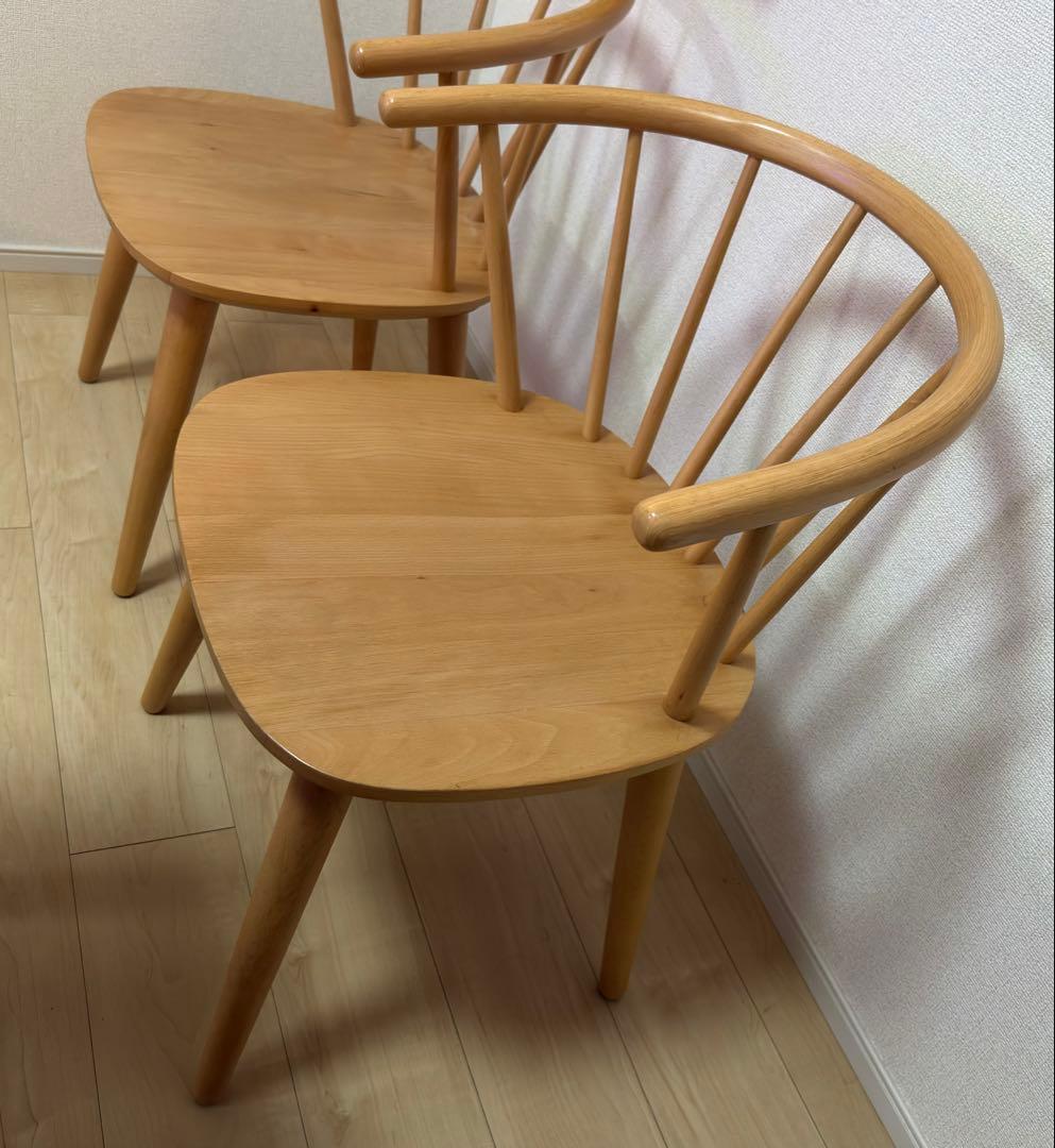 【北欧風】ダイニングチェア2脚セット