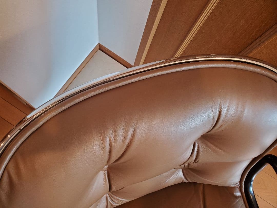 knoll ポロックチェア 4本脚 キャスター レザー　本革　オフィスチェア