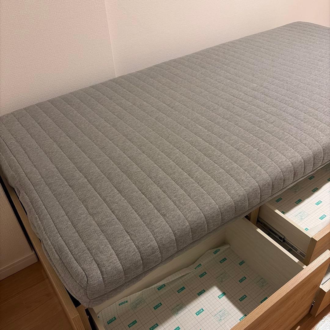 【美品/セット】ニトリ シングル 引き出し付き ベッド Nスリープ マットレス