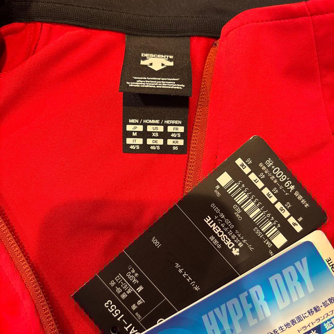 DESCENTE Move Sport 赤黒ジャージ上下セットアップ 上M 下L
