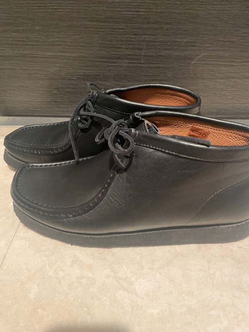 jjjjound パドモア&バーンズ モカシン 黒 レザー UK9 ワラビー