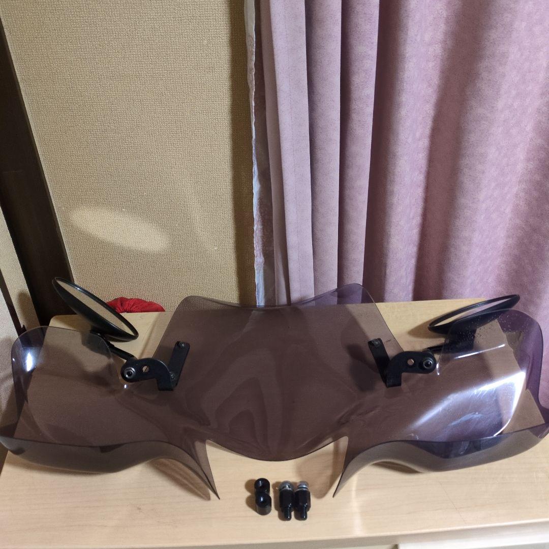 アドレスV125 デイトナ　ナックルエアロスクリーン、社外ミラー付　送込　おまけ