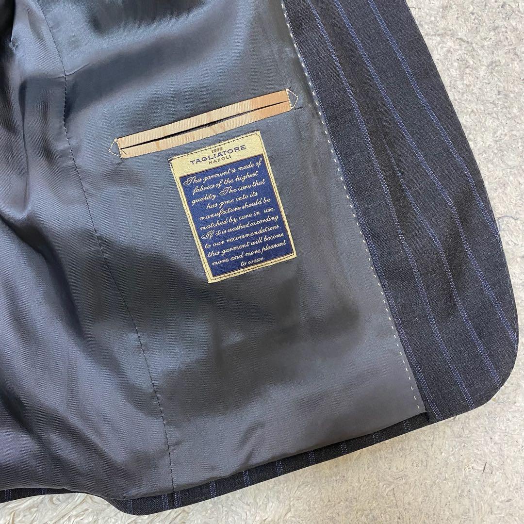 タリアトーレ　Super120’s 3B スーツ グレー系 ストライプ 48