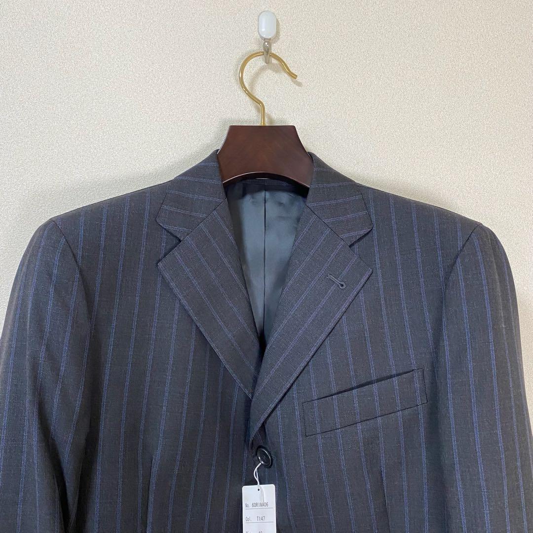 タリアトーレ　Super120’s 3B スーツ グレー系 ストライプ 48