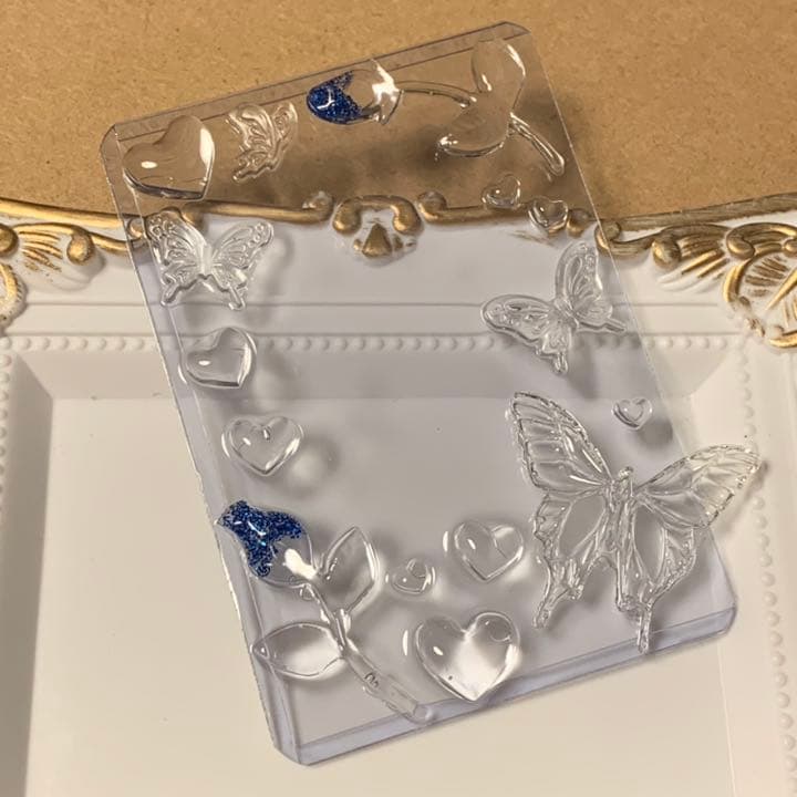 【蕾のラメ色増えました】トレカケース デコ 硬質ケース レジン ハンドメイド