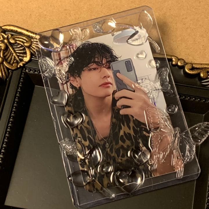 【蕾のラメ色増えました】トレカケース デコ 硬質ケース レジン ハンドメイド