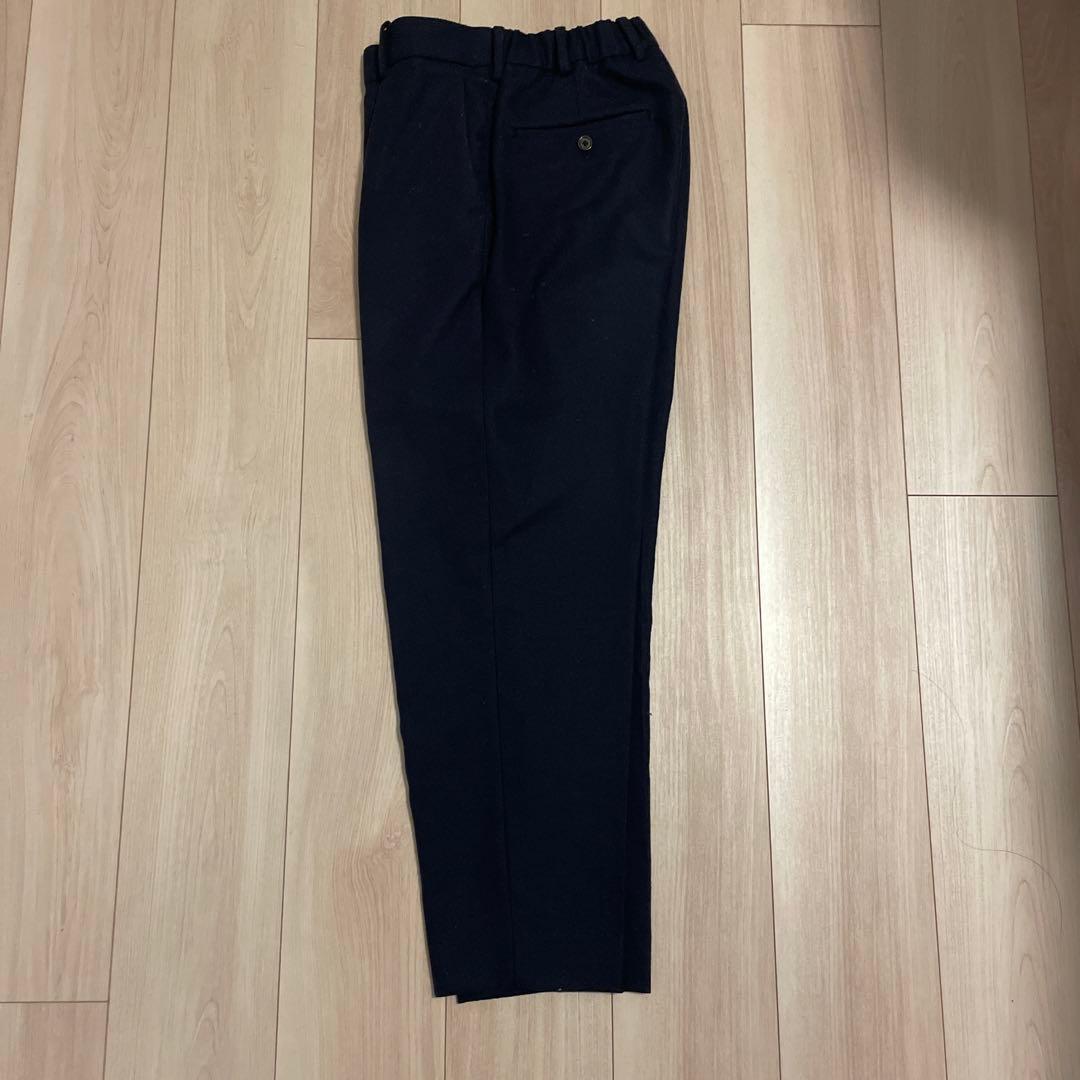 MARKAWARE オーガニックウール タックパンツ ネイビー