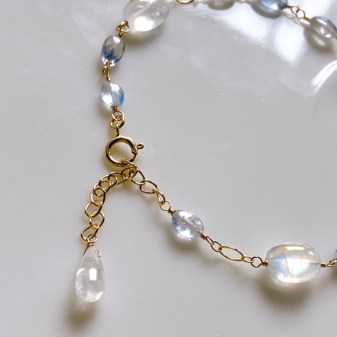 うぐいす◆デュモルチェライトインクォーツ×アンデシンラブラドライトブレス