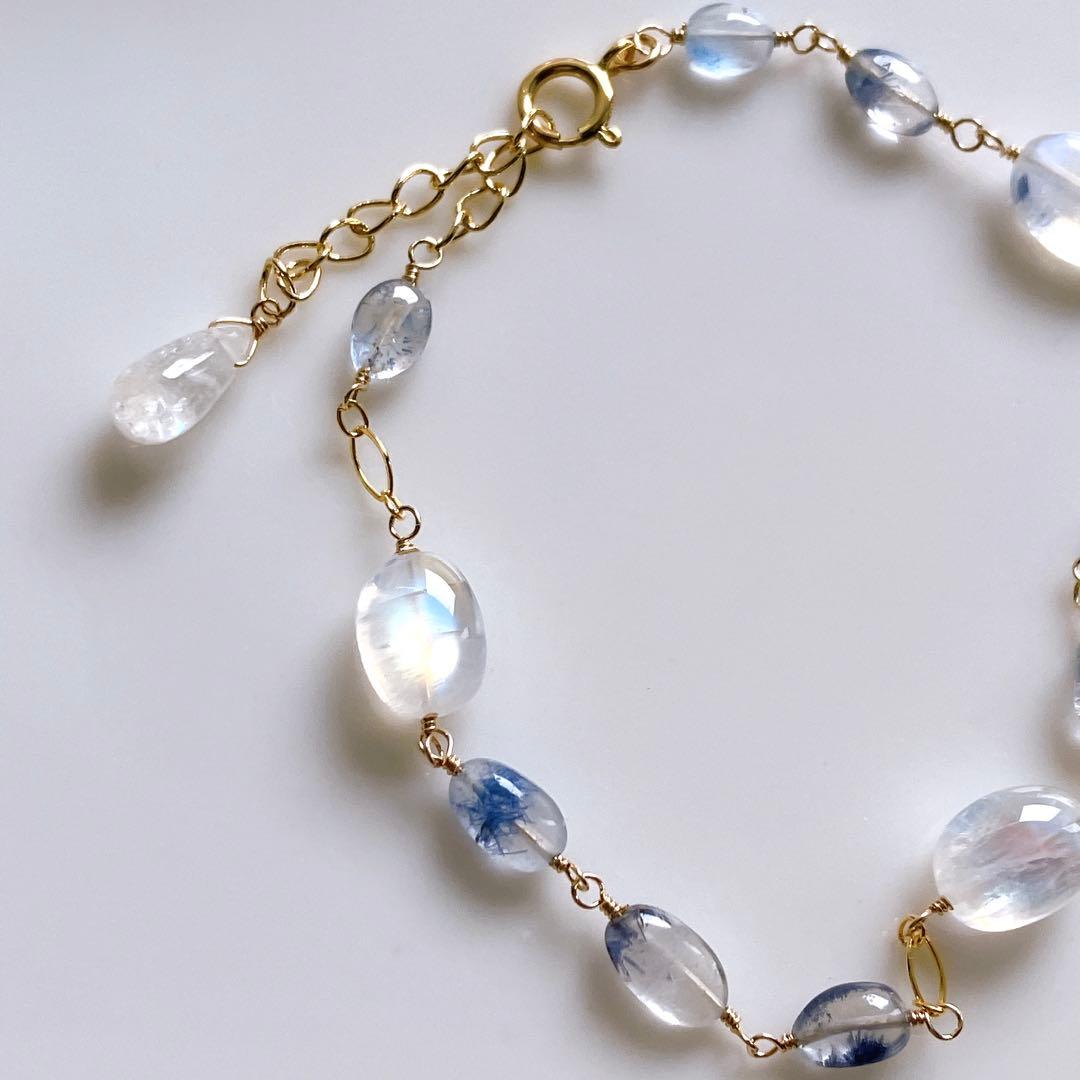 うぐいす◆デュモルチェライトインクォーツ×アンデシンラブラドライトブレス