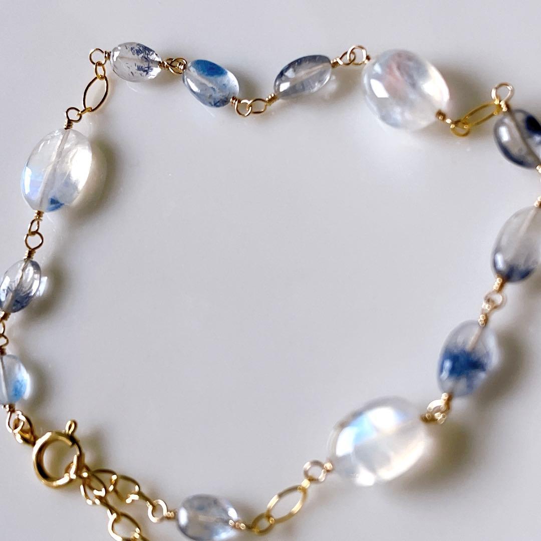 うぐいす◆デュモルチェライトインクォーツ×アンデシンラブラドライトブレス