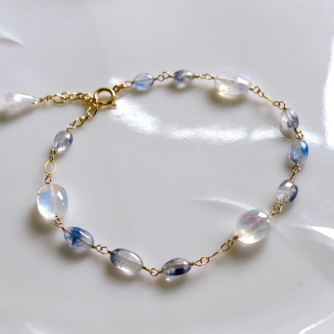 うぐいす◆デュモルチェライトインクォーツ×アンデシンラブラドライトブレス