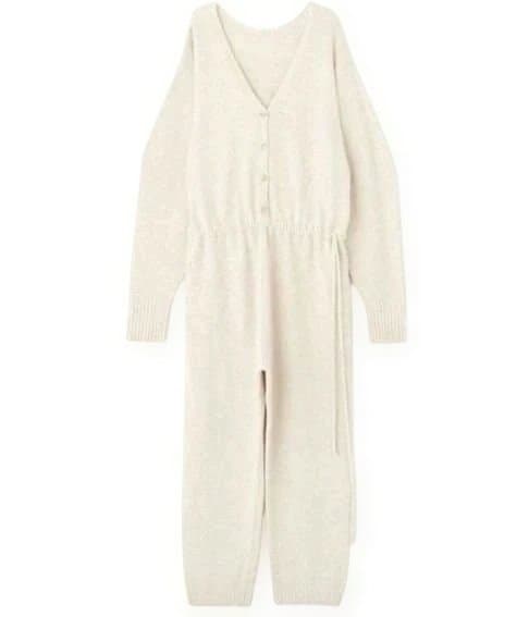 ⑫ETRE　エトレトウキョウ　Vネックニットオールインワン　つなぎ　長袖ズボン