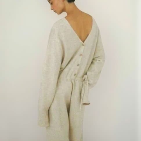 ⑫ETRE　エトレトウキョウ　Vネックニットオールインワン　つなぎ　長袖ズボン