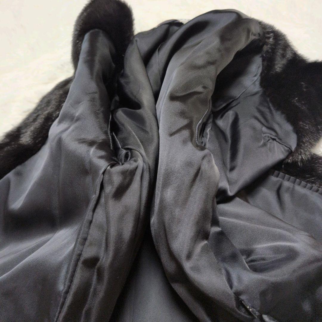 【極美品】ミンク　バルーン袖　ブラック　ファー　コート