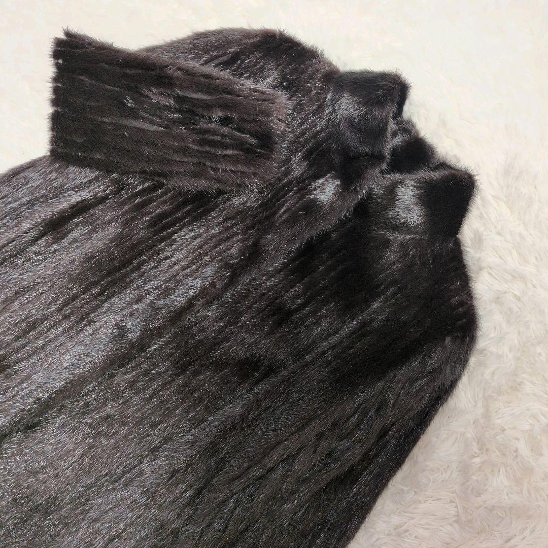 【極美品】ミンク　バルーン袖　ブラック　ファー　コート