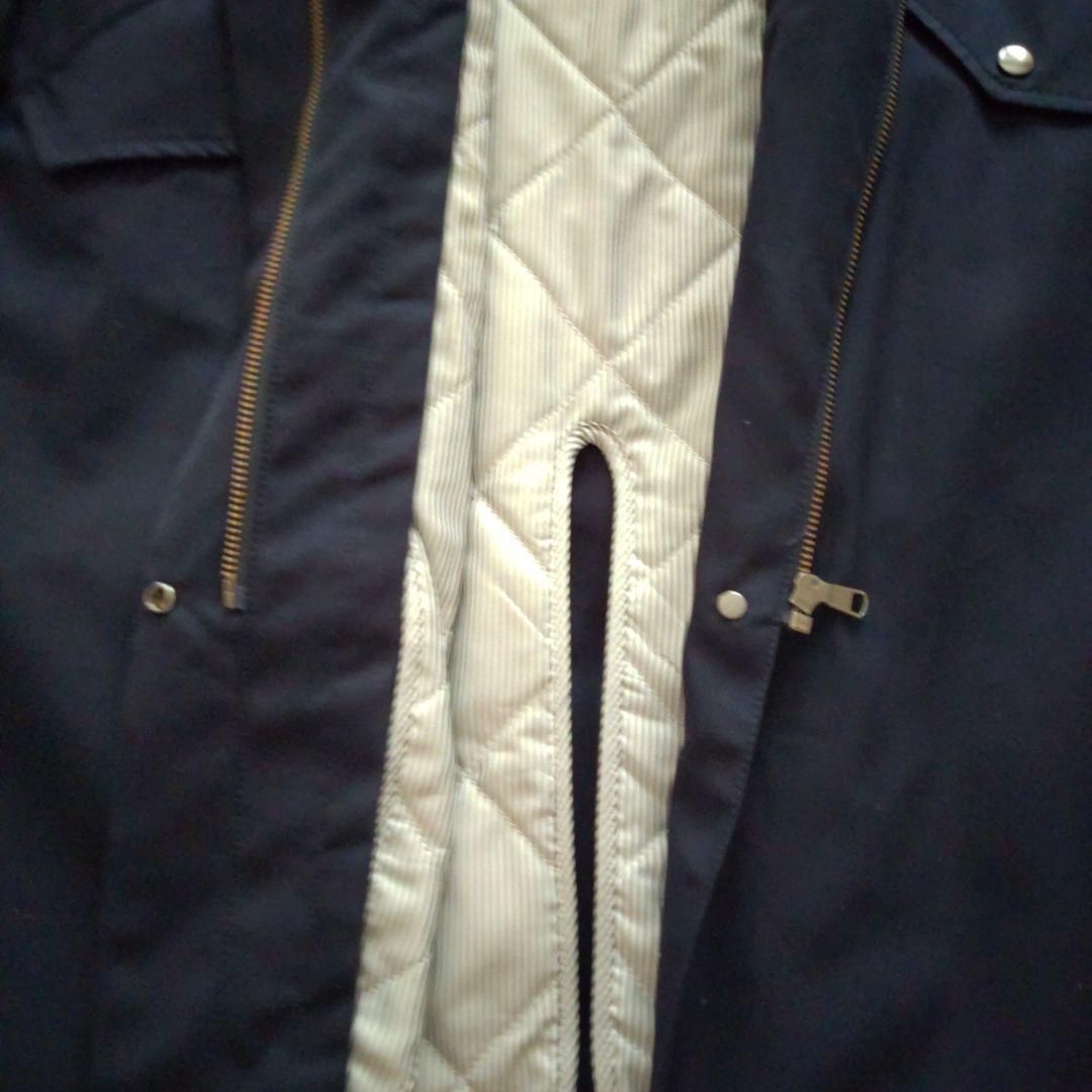 【美品】SHIPS ネイビー フード付きトレンチコート