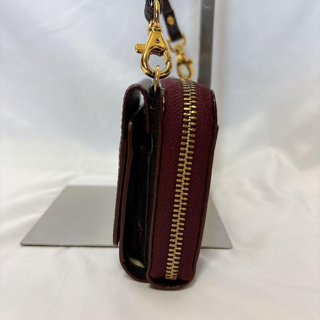 ヴィヴィアンウエストウッド ショルダーウォレット オーブ ブラウン レザー