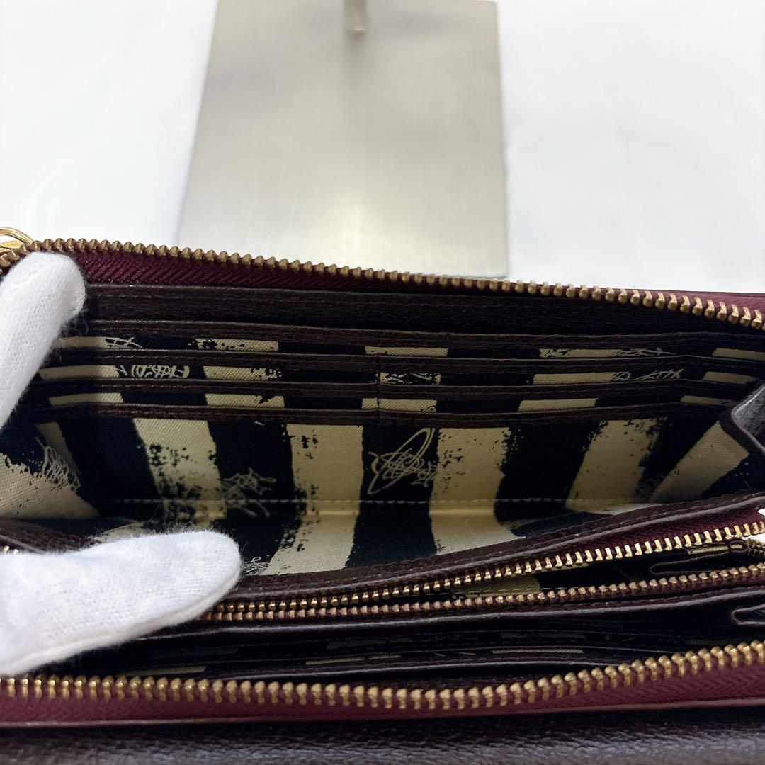 ヴィヴィアンウエストウッド ショルダーウォレット オーブ ブラウン レザー