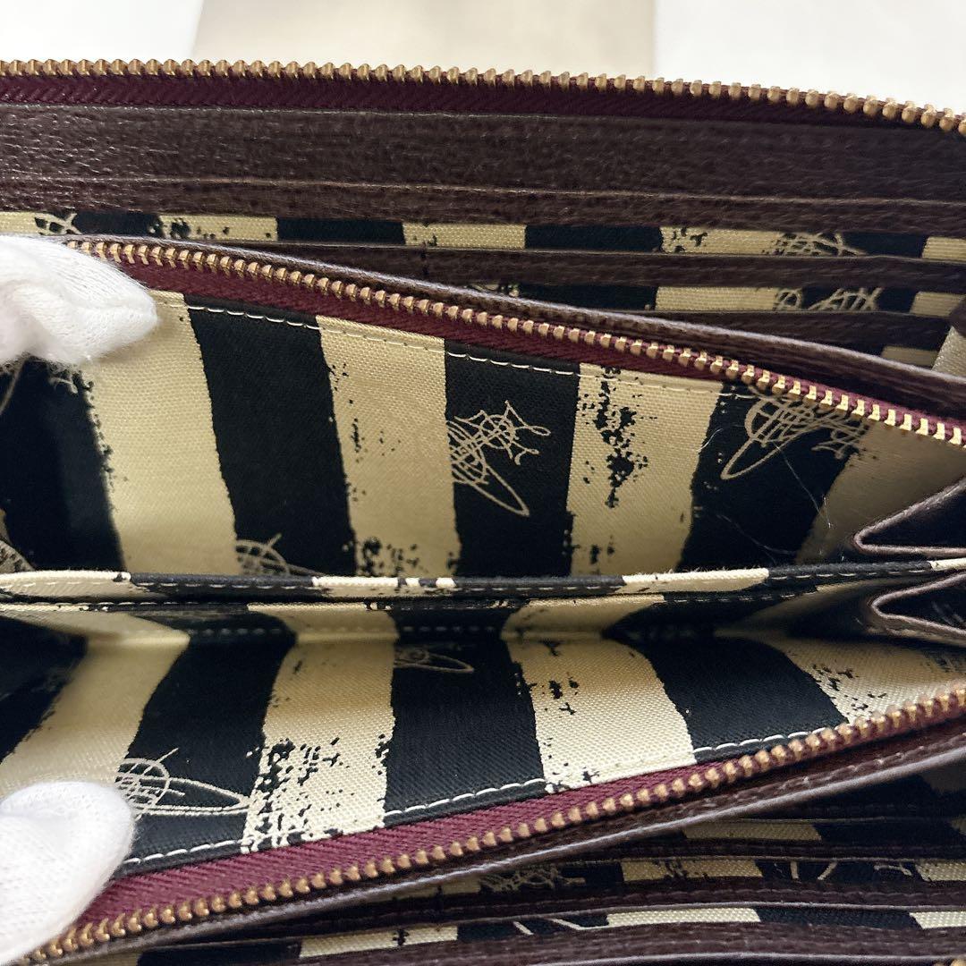 ヴィヴィアンウエストウッド ショルダーウォレット オーブ ブラウン レザー