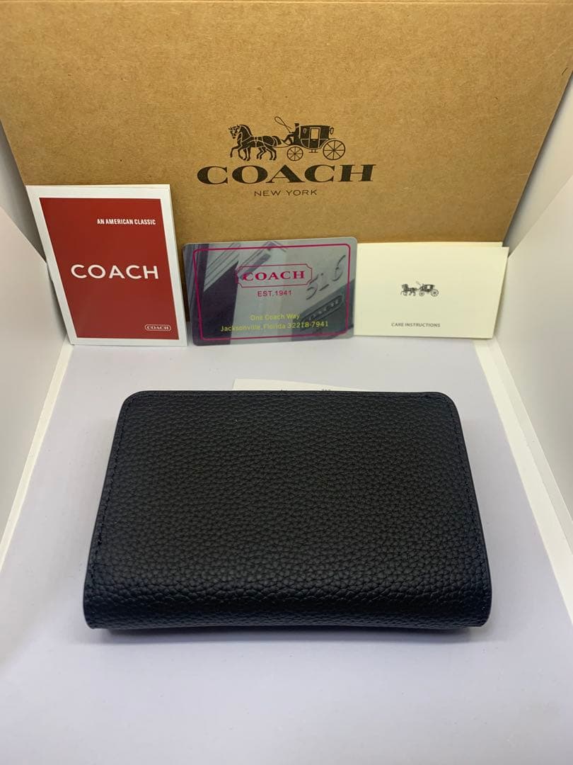 COACH　コーチ　CP417　二つ折り財布　リファインド　ペブル　レザー