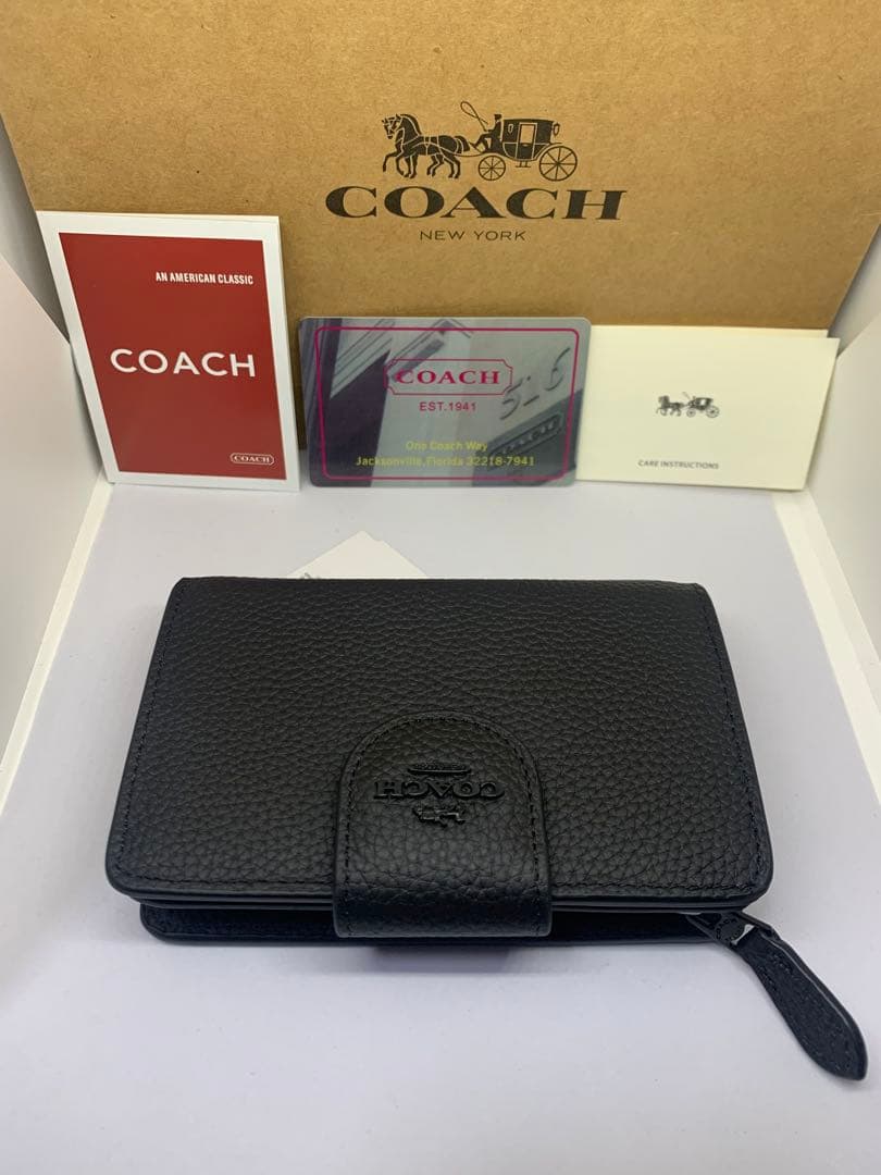 COACH　コーチ　CP417　二つ折り財布　リファインド　ペブル　レザー