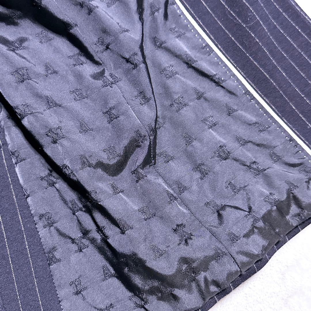 2XL【未使用】Max Mara テーラードジャケット モノグラム ストライプ