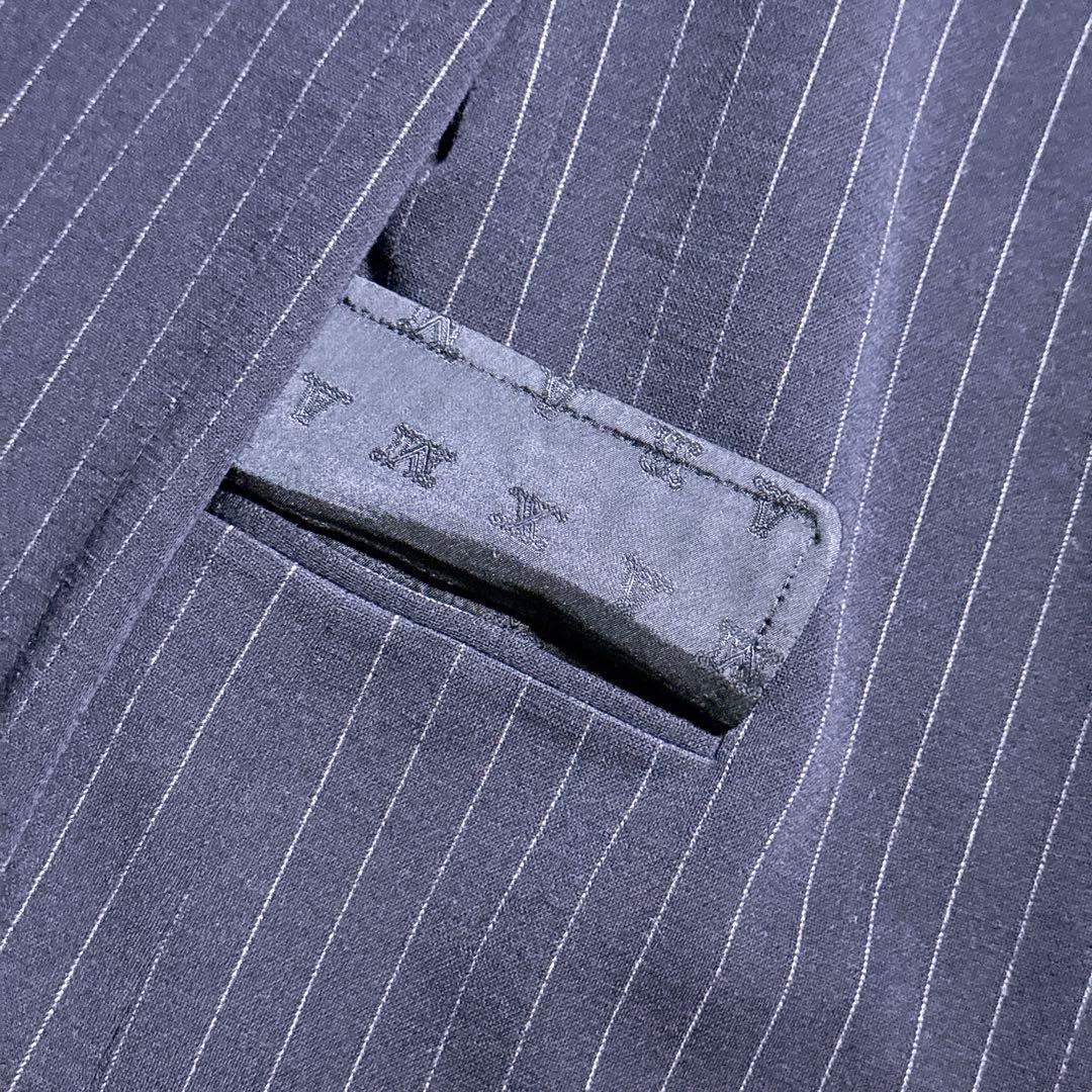 2XL【未使用】Max Mara テーラードジャケット モノグラム ストライプ