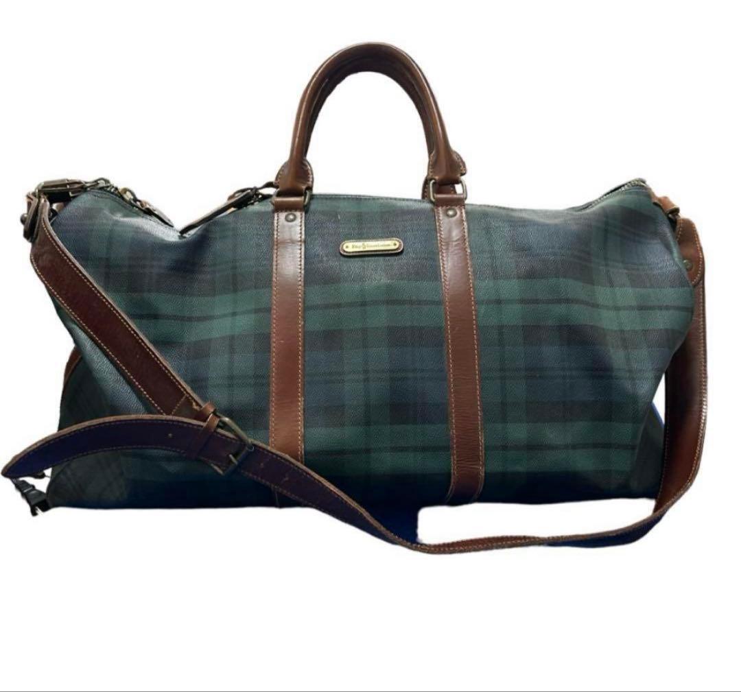 ヴィンテージ ラルフローレン チェック ボストン バッグ 2way ポロ