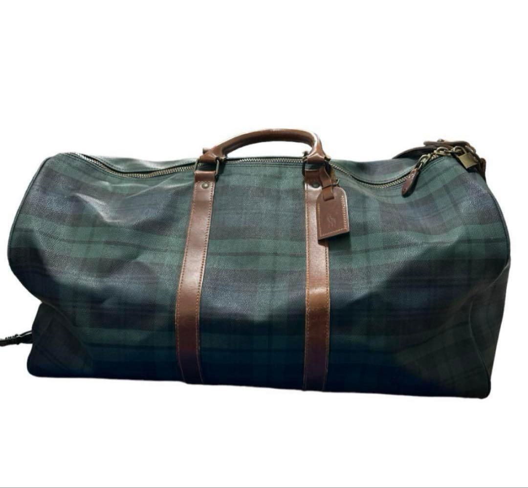 ヴィンテージ ラルフローレン チェック ボストン バッグ 2way ポロ